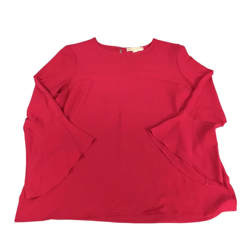 Top Long Sleeve By Michael By Michael Kors In Pink, Size: L