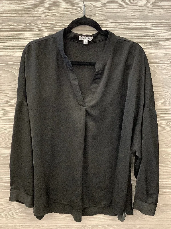 Top Long Sleeve By Ophelia Roe In Black, Size: 3x