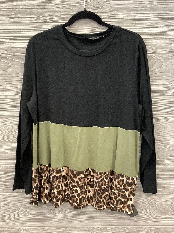 Top Long Sleeve By Shein In Animal Print, Size: 3x