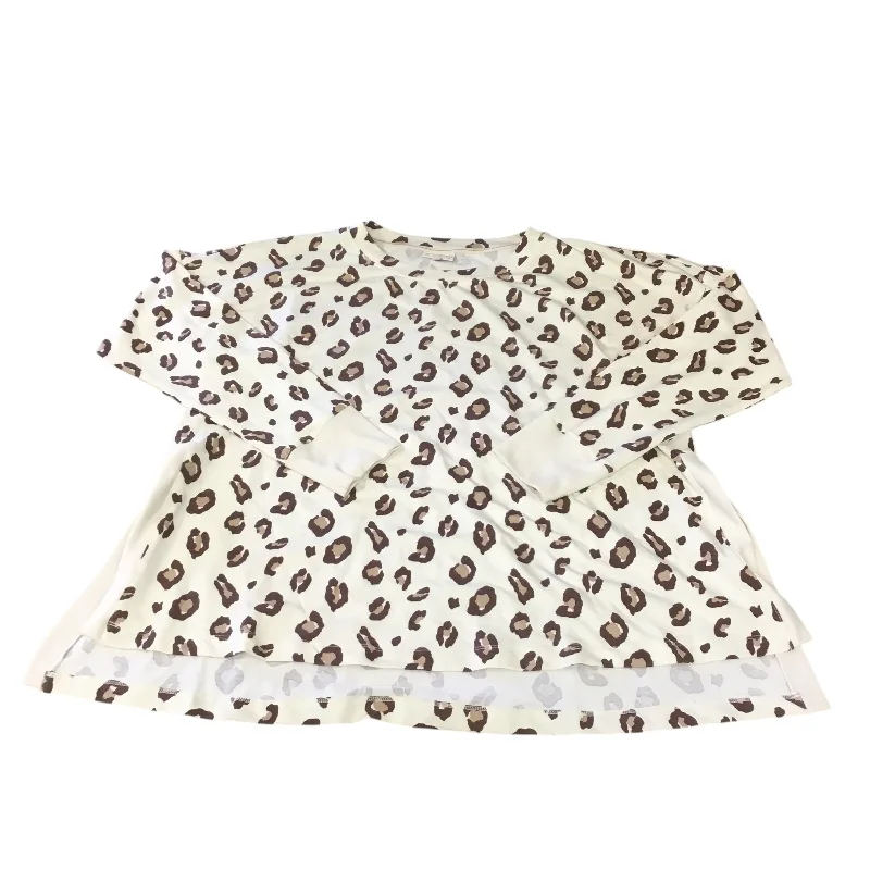 Top Long Sleeve By Wonderly In Animal Print, Size: Xl