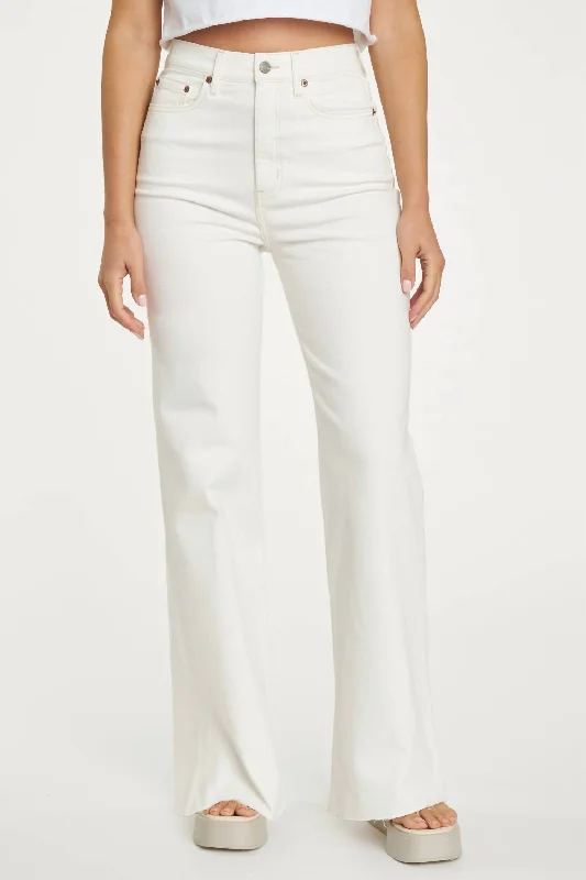 Far Out Hi Rise Jeans In Cream