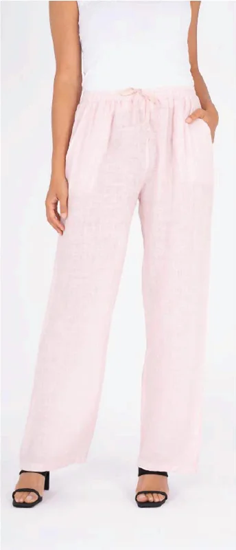 Linen Pant In Pink