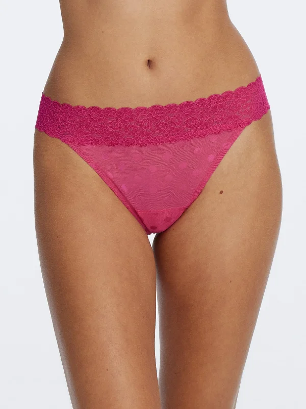 Dare Dot Mesh Lace Thong