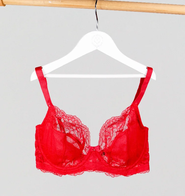 D+ lace plunge [Salsa Red]