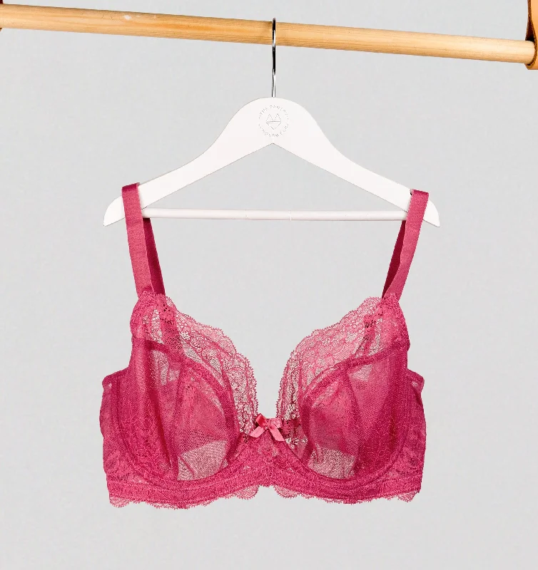 D+ Lace Plunge [Berry Pink]