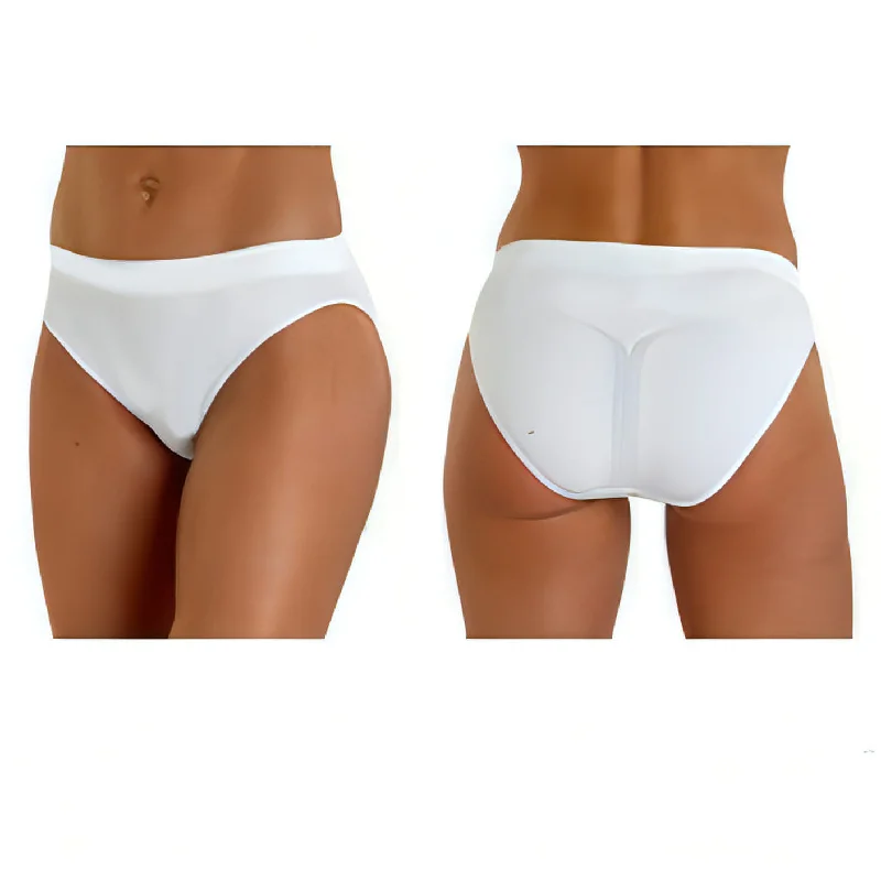 More Mile Rio Performance Seamless Womens Sports Briefs - White