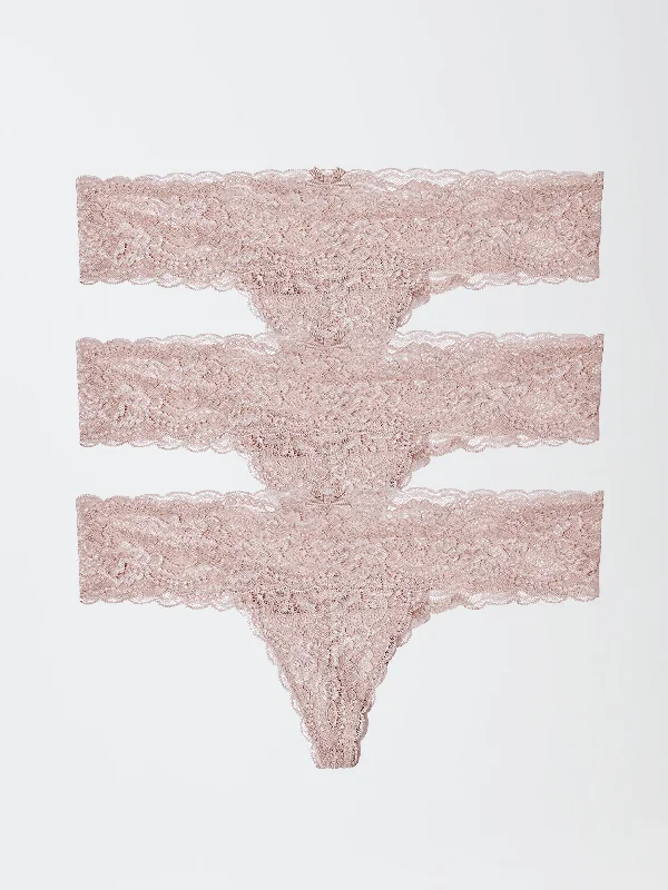 Obsessed Stretch Lace Thong 3-Pack