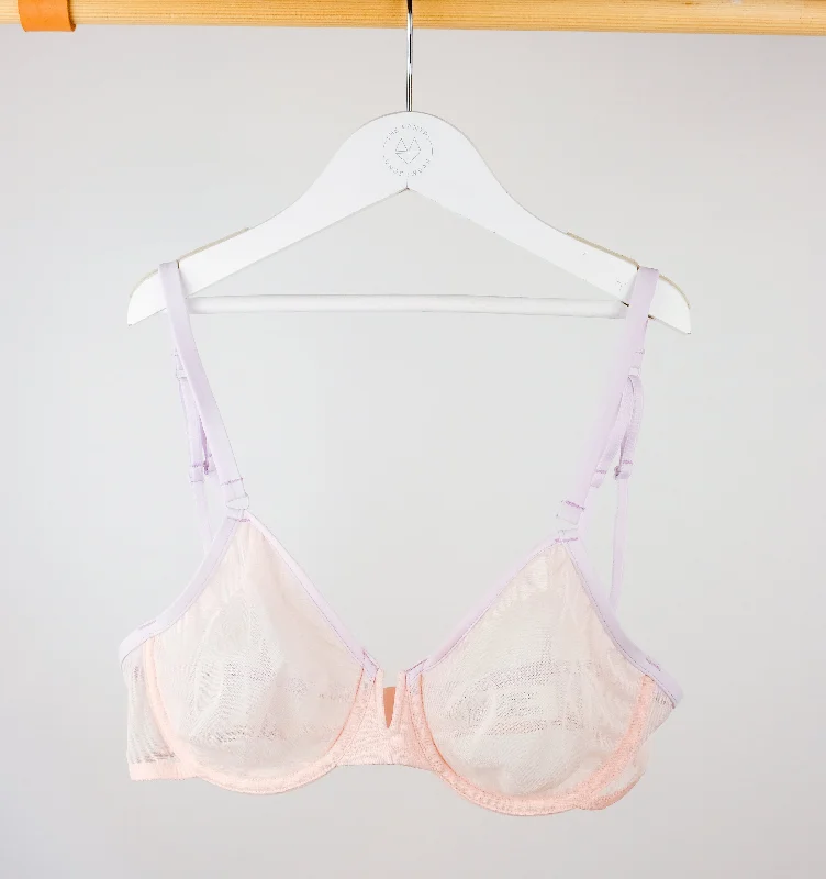 Mesh plunge bra [Pantry Pink]