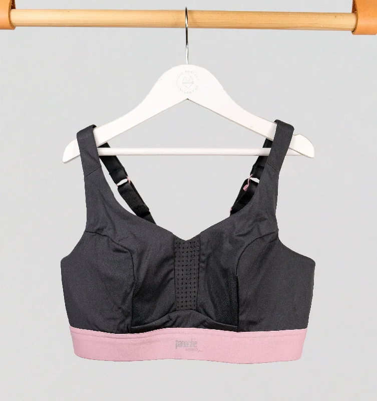 High impact non padded wired sports bra [Charcoal]