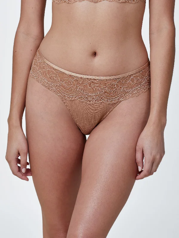 Unveil Lace Trim Thong