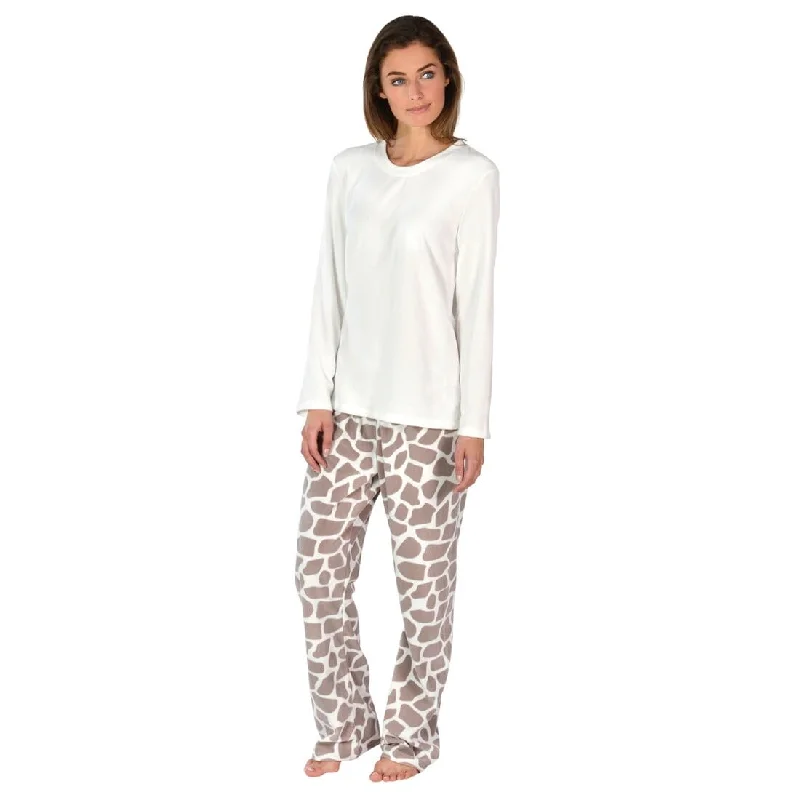 Womens Super Soft Fleece Pyjama Set Assorted Designs