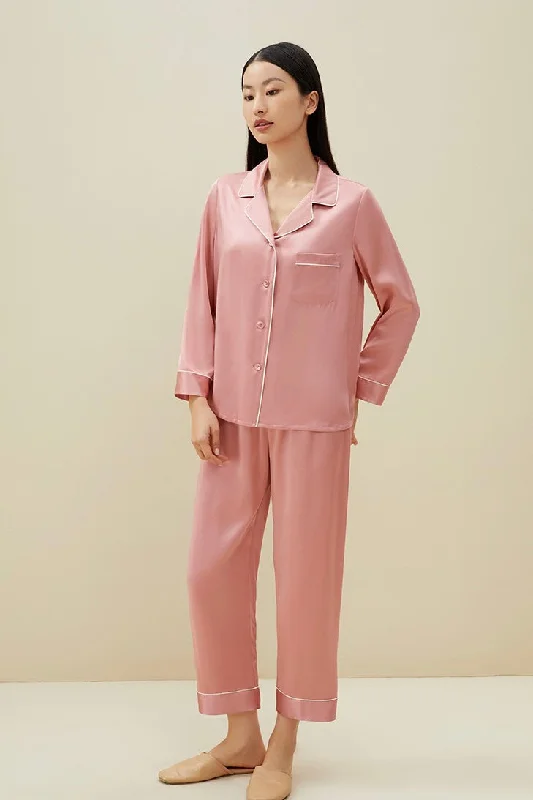 Mulberry Silk Pants Pyjamas (Rose)